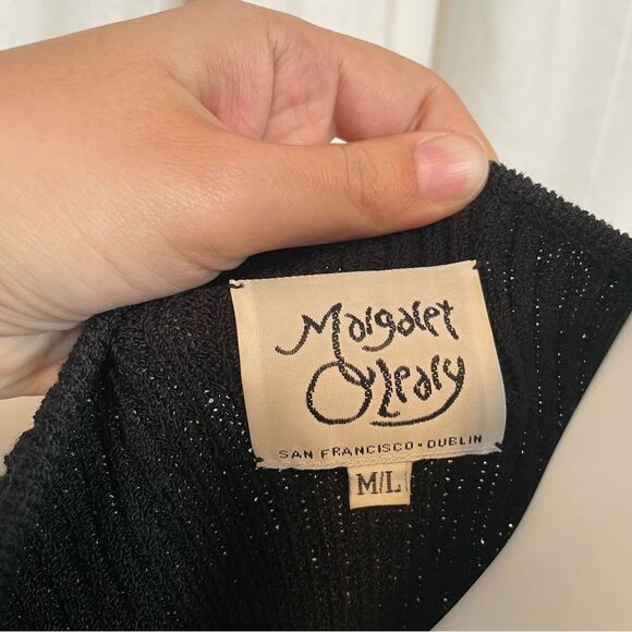 Margaret O’Leary Wool Knit Ribbed Midi Dress Size M/L - Picture 8 of 9